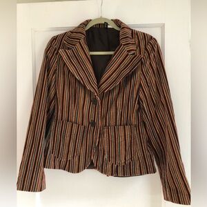Divided corduroy jacket, multi colored stripe,
euro size 42/size 10 US